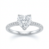 Heart Side Stone Ring