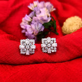 Round and Baguette Fancy Studs