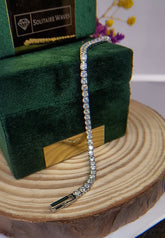 Round Tennis Solitaire Bracelet