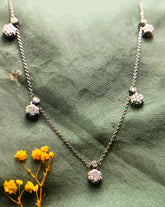 7 stone flower 5 piece necklace