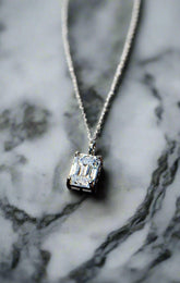 Classic Emerald Solitaire Pendant