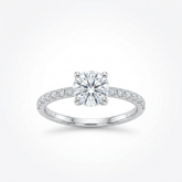Whispering Halo Cushion Ring