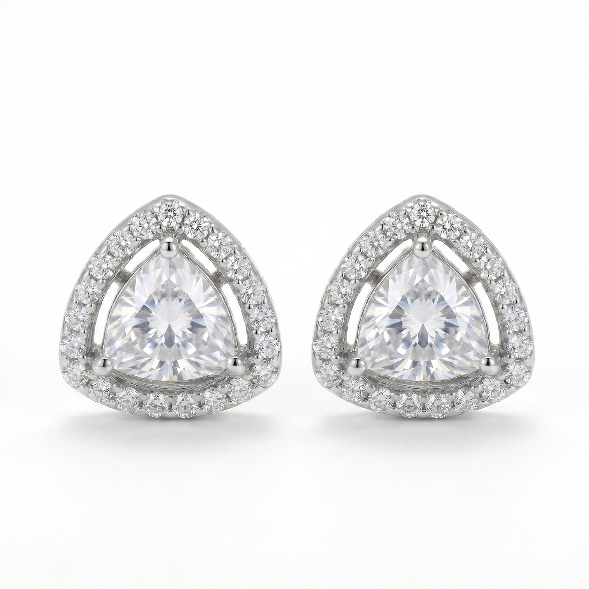Halo Aura Trillion Earrings