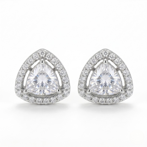 Halo Aura Trillion Earrings