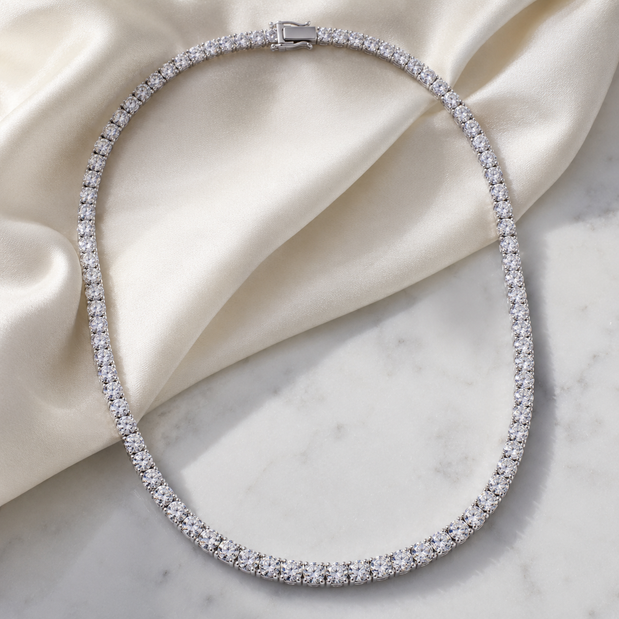 Certified 4mm Moissanite Tennis Chain