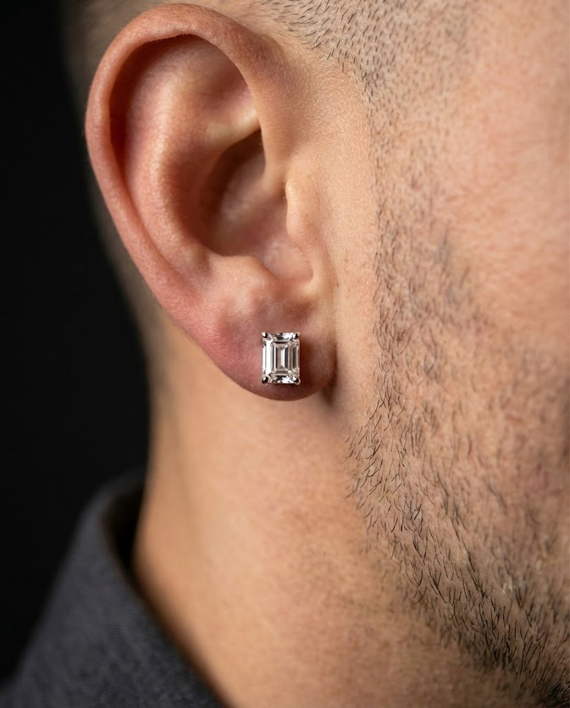 Regal Edge Emerald Stud for Men (Single Piece)