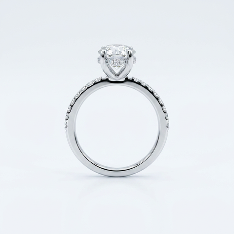 Whispering Halo Round RIng