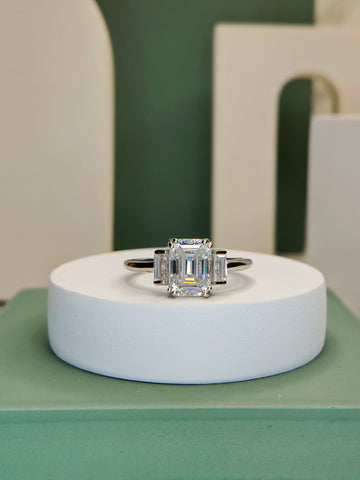 Emerald Baguette Ring