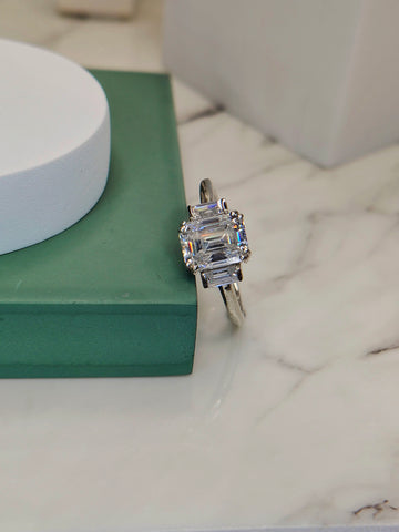 Emerald Baguette Ring