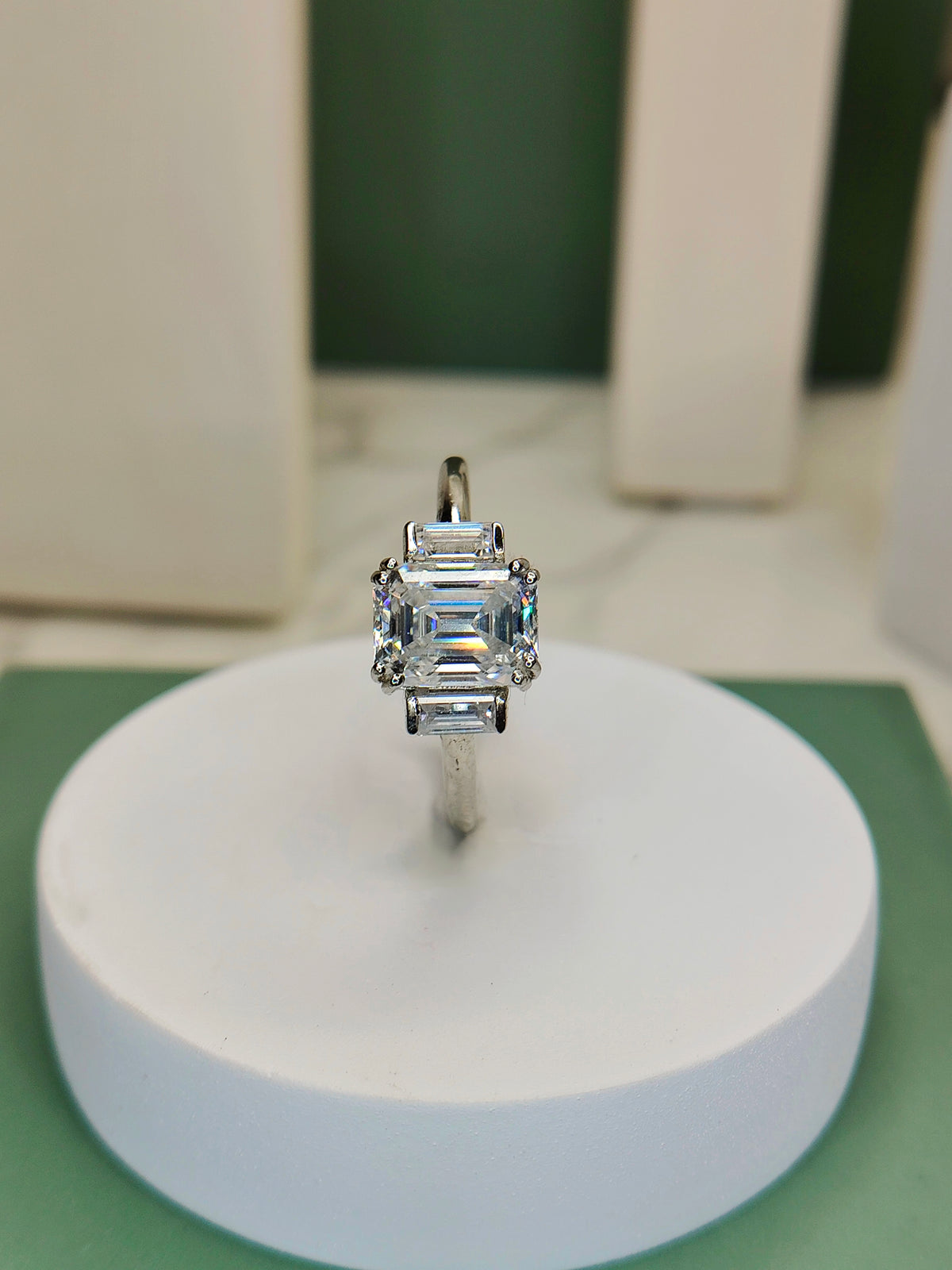 Emerald Baguette Ring