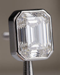 Noble Emerald Bezel Men's Earring