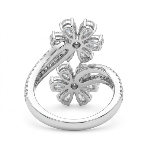6 pears flower fancy ring
