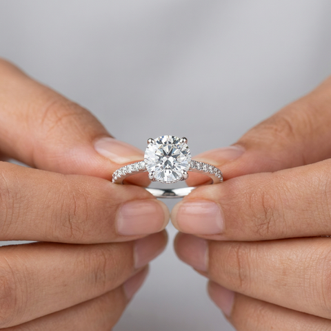 Whispering Halo Round RIng