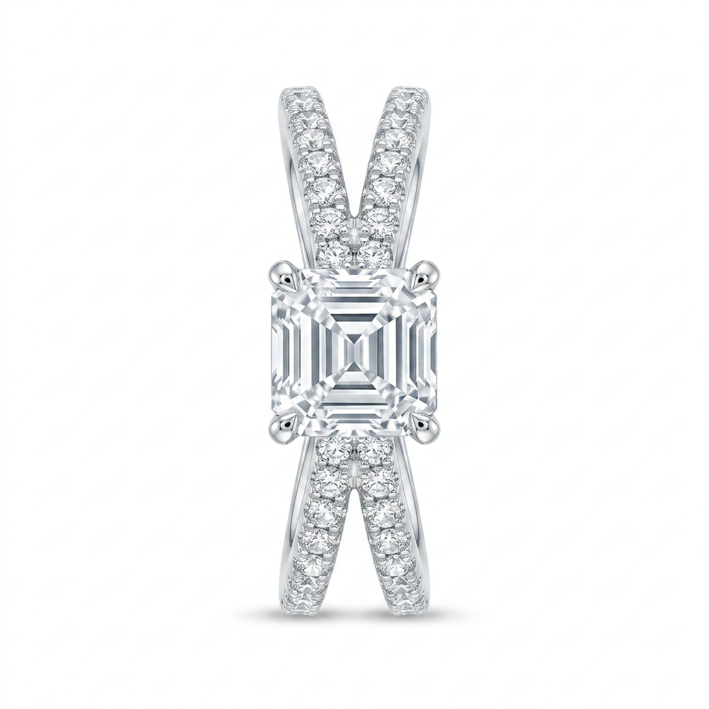 Asscher Cut Double Band