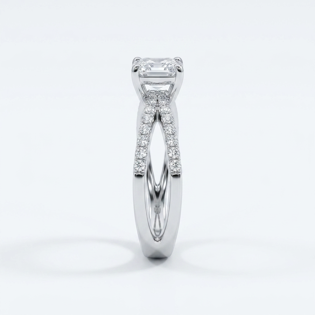 Asscher Cut Double Band