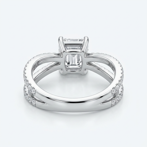 Asscher Cut Double Band