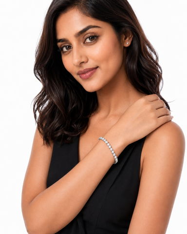 Round Tennis Solitaire Bracelet