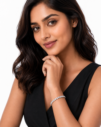 Round Tennis Solitaire Bracelet