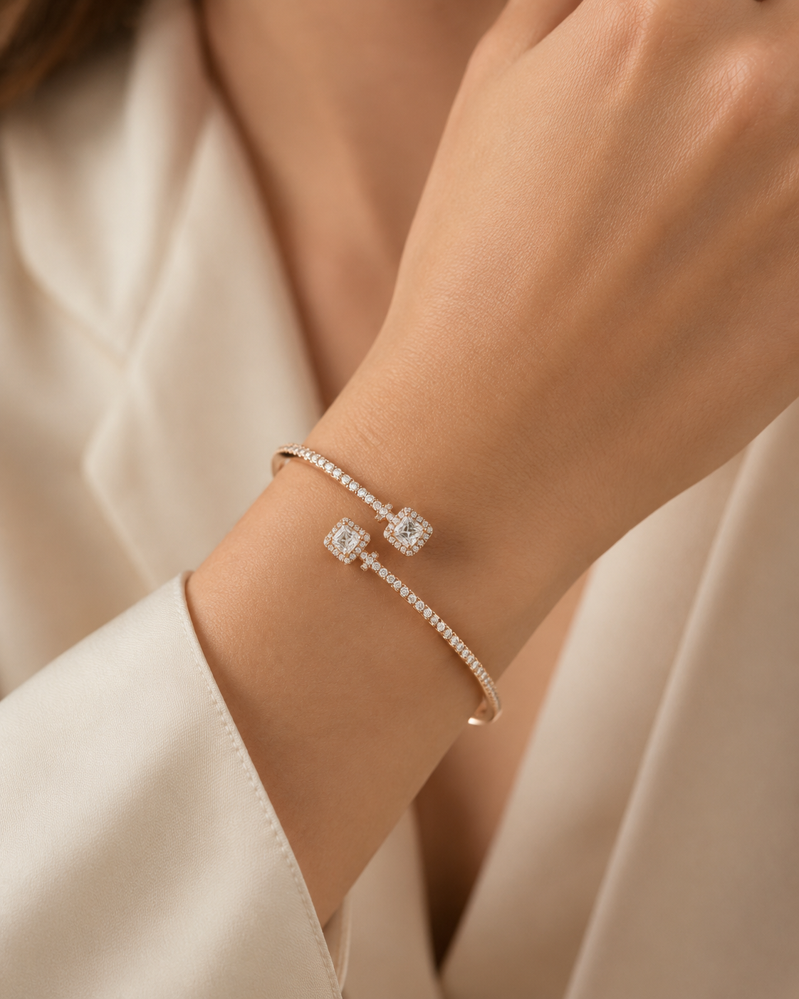 Dual Asscher Delight Bracelet