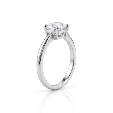 Classic Cushion Solitaire Ring