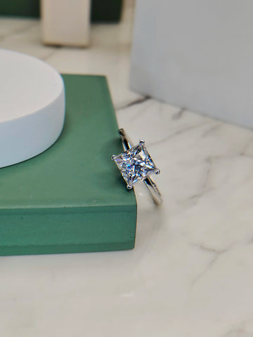 Classic princess Solitaire ring