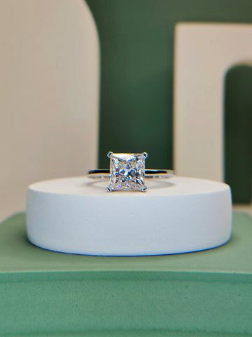 Classic princess Solitaire ring