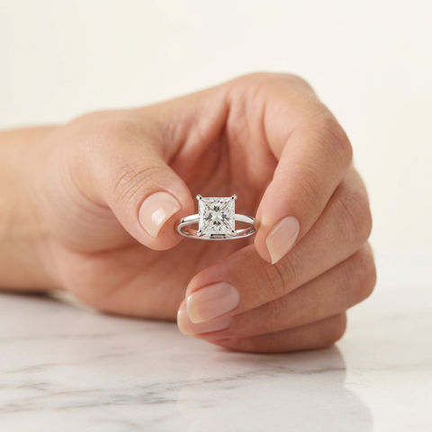 Classic princess Solitaire ring