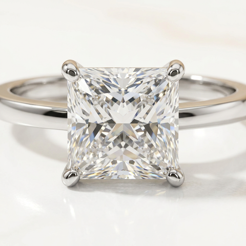 Classic princess Solitaire ring