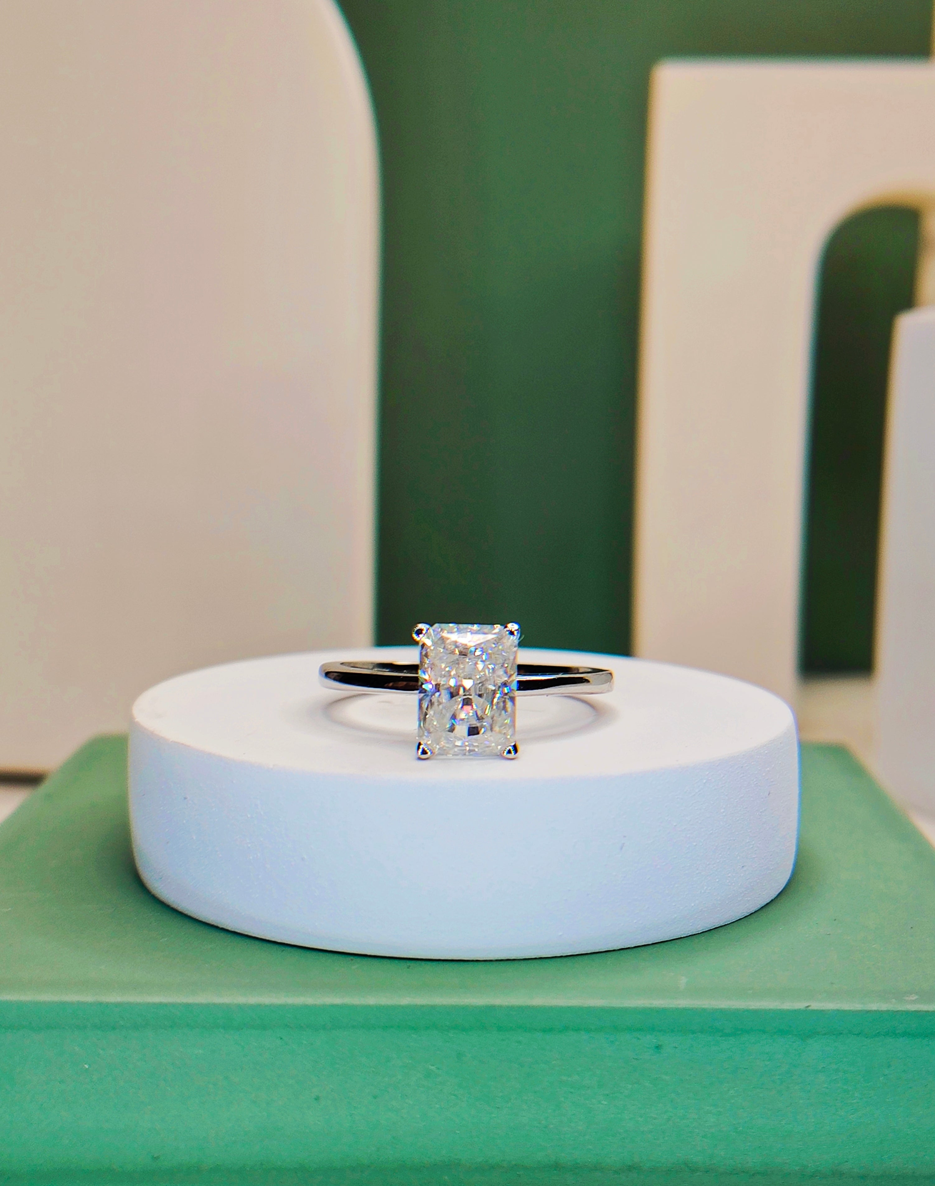 Classic Radiant Solitaire ring