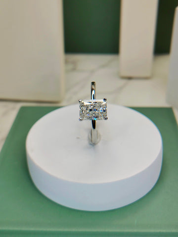 Classic Radiant Solitaire ring