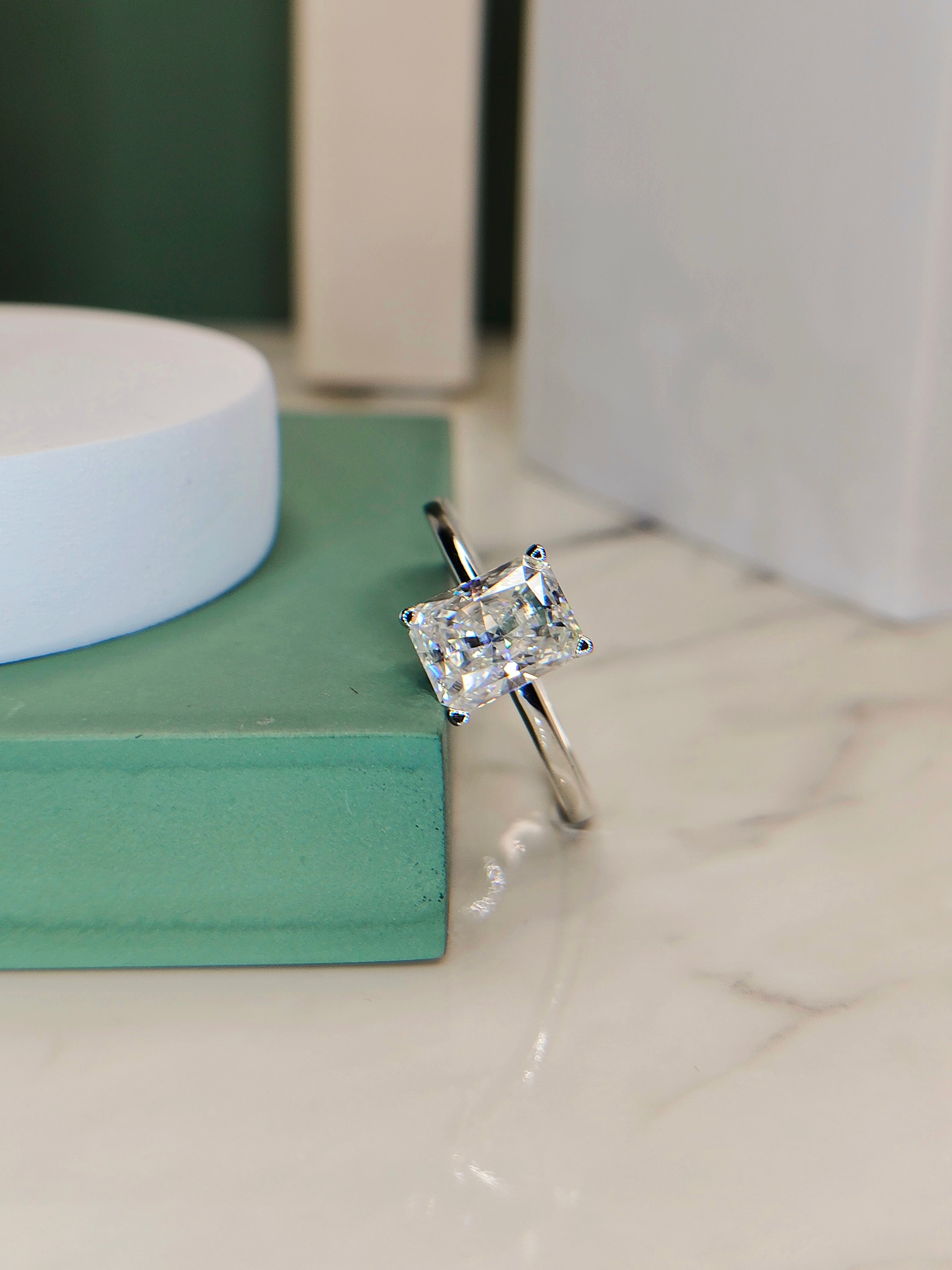 Classic Radiant Solitaire ring