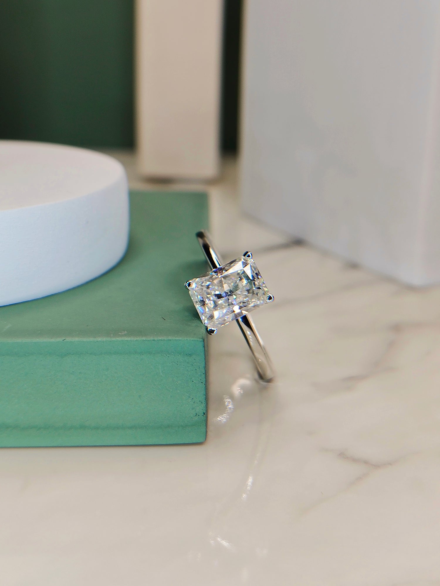 Classic Radiant Solitaire ring
