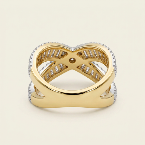 Criss Cross Opulence Ring