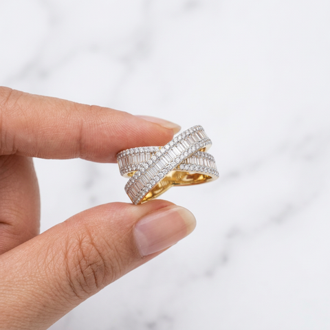 Criss Cross Opulence Ring