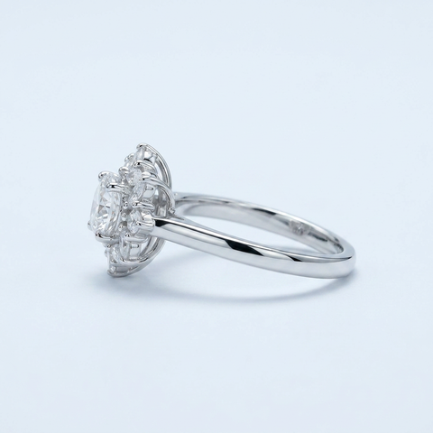 Cushion with marquise fancy ring