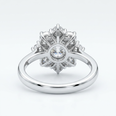 Cushion with marquise fancy ring