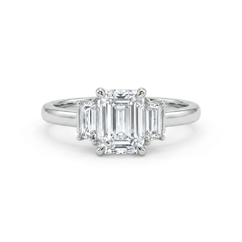 Emerald Baguette Ring