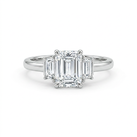 Emerald Baguette Ring