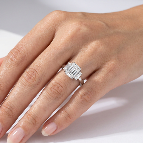 Emerald Baguette Ring