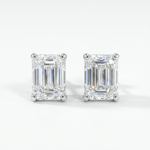 Evergreen Emerald Solitaire Earrings