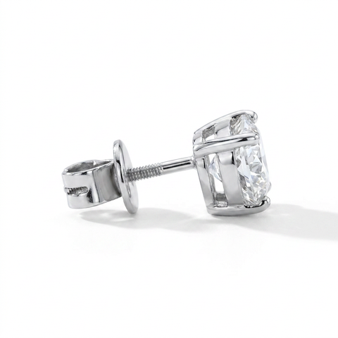 Evergreen Heart Solitaire Earrings