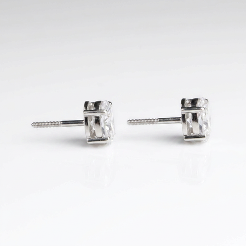 Evergreen Oval Solitaire Earrings