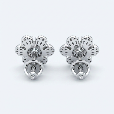 Fancy Shape Sunflower Earring