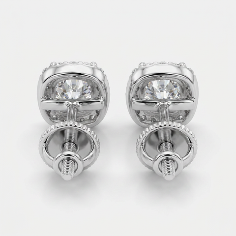 Glowing Halo Cushion Earrings