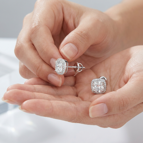 Glowing Halo Cushion Earrings