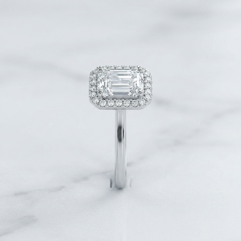 Halo Aura Emerald Ring
