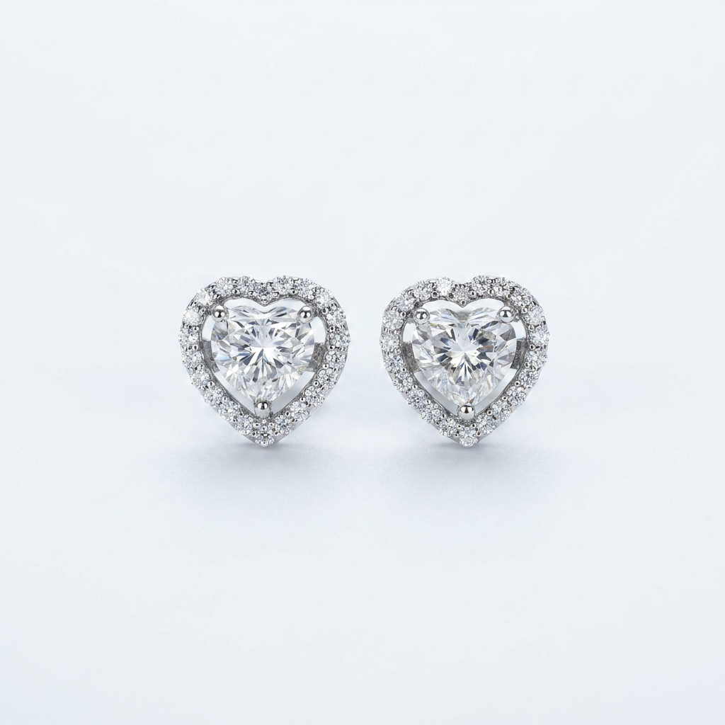 Halo Aura Heart Earrings