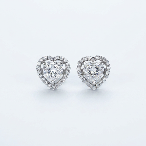 Halo Aura Heart Earrings