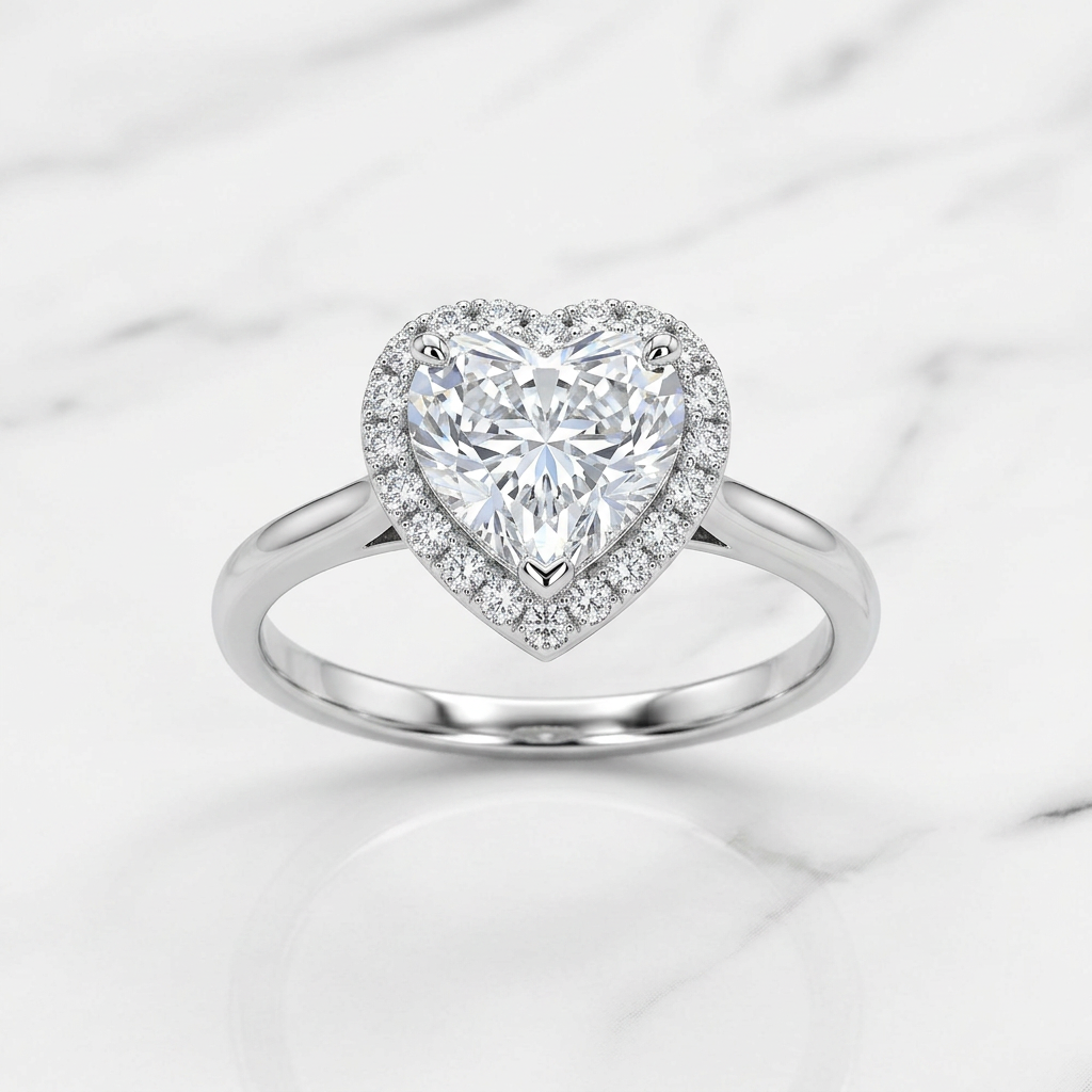 Halo Aura Heart Ring