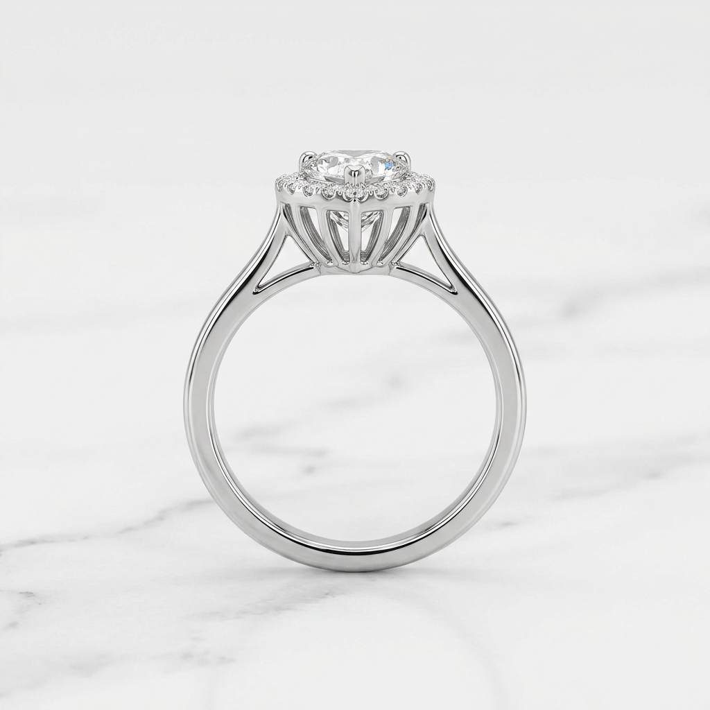 Halo Aura Heart Ring